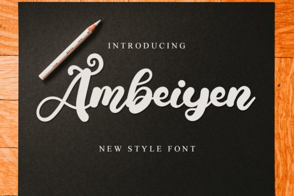 Ambeiyen: A Script Font for Digital Elegance