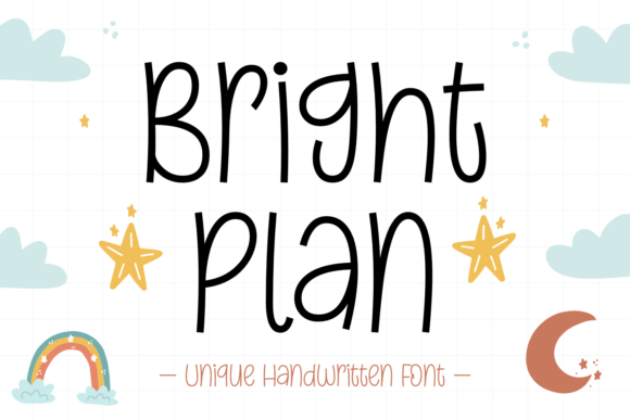 Bright Plan: A Playful Handwritten Font for Digital Projects