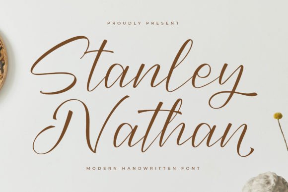 Stanley Nathan: A Modern Script Font for Editorial Design