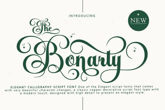The Bonarty: A Modern Script Font for Digital Design